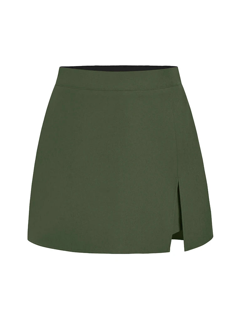 Minifalda-Short de Oficina | Cremallera y Cintura Alta