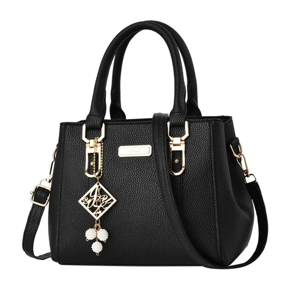 Bolso de Hombro de Gran Capacidad de PU con Bolsillo Abierto para Mujer