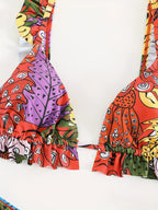 Bikini con Volantes y Falda - Conjunto Monocromático para la Playa Tica