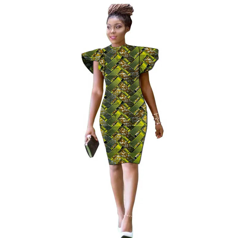 Vestido Dashiki Africano hasta la Rodilla