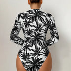 Traje de Baño Una Pieza con Mangas Largas | Bikini Estilo | Nuevo | Verano
