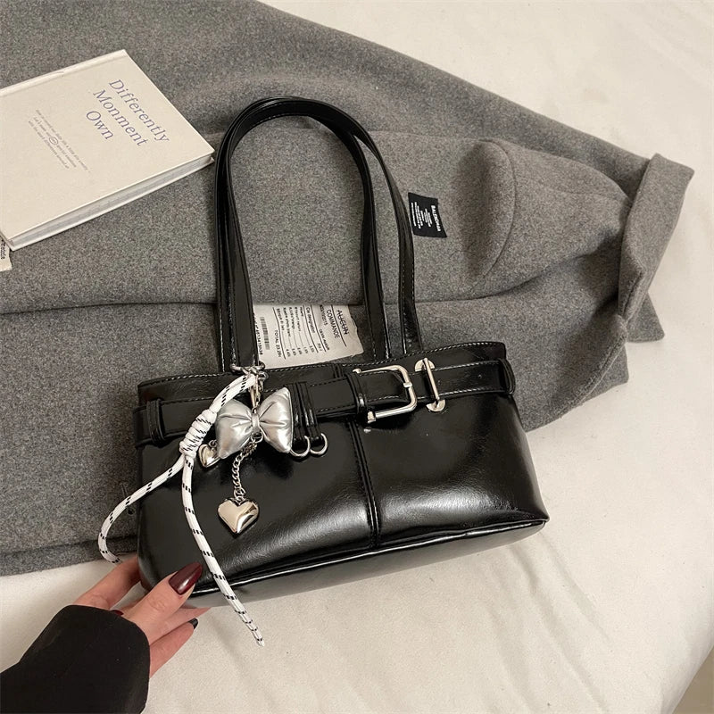 Bolso Hombro Diseño Hebilla Cinturón Lujo | Moda Versátil Tendencia Costa Rica