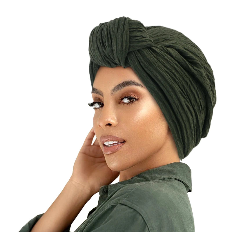 Turbante Elástico con Volantes | Diadema Trenzada Anudada | Accesorio Versátil