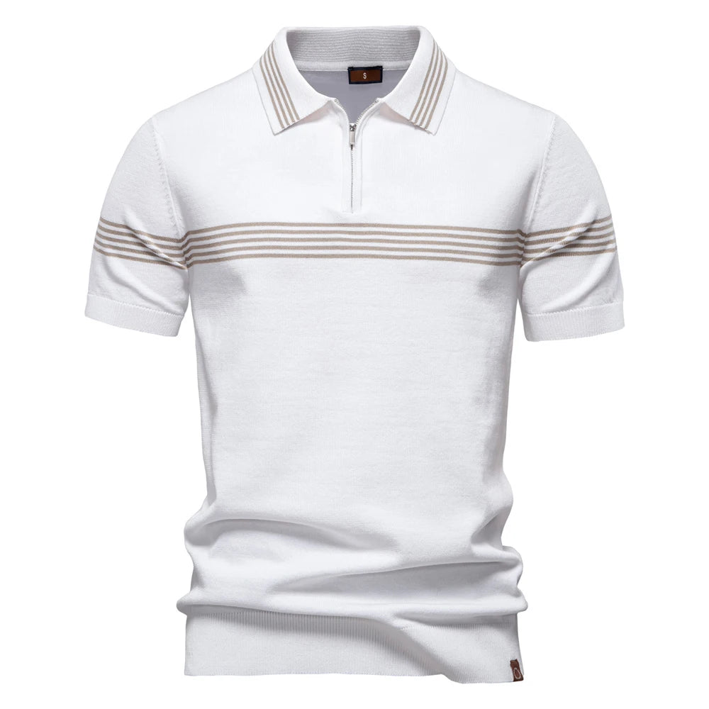Polo Ajustado Negocios Hombre | Liso o Rayas Transpirable | Tallas S-XXL | Tico Trendy