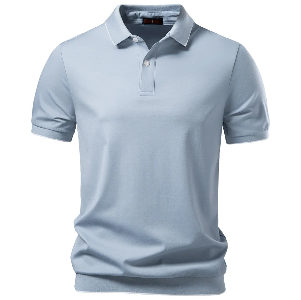Polo Tencel Premium Color Sólido Hombre | Suave Transpirable | Tallas S-XXL | Tico Trendy