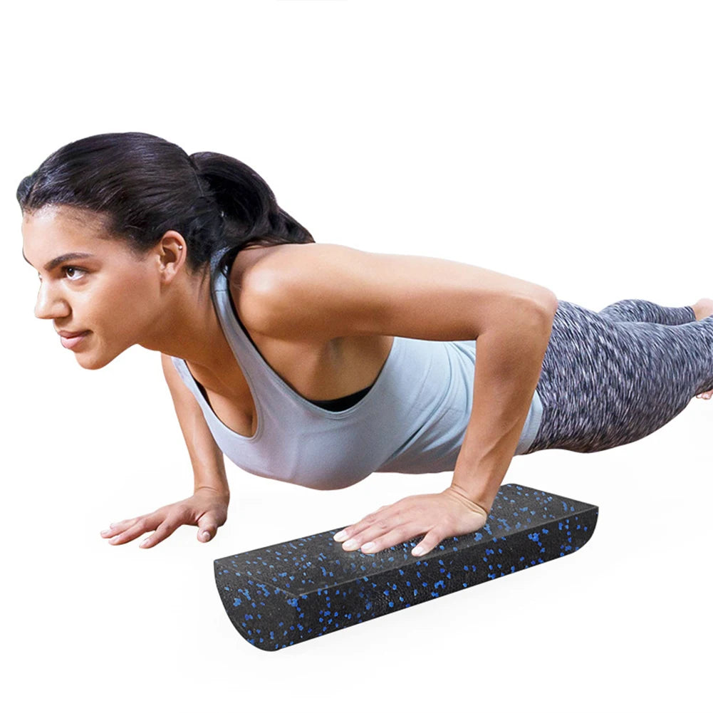 Rodillo de masaje semicircular para Yoga, rodillo de espuma semicircular de alta densidad, camilla trasera de 30cm, multifunción para gimnasio en casa
