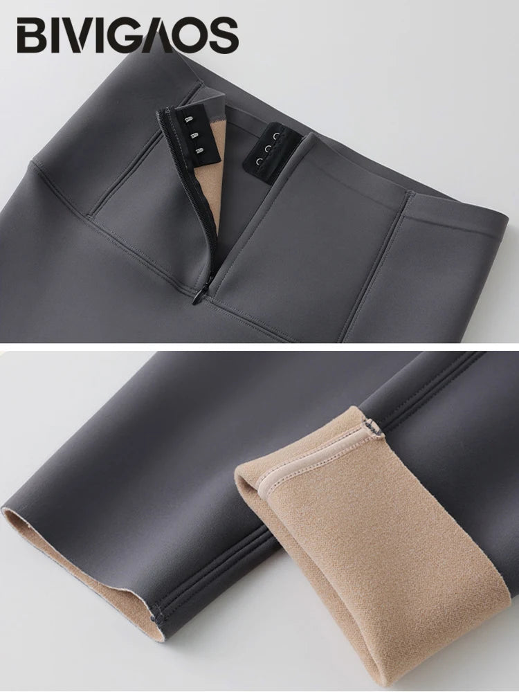 Leggings Piel Tiburón Polar Grueso | Moldeador Cremallera Cálida | Cintura Shaping OI | Ticotrendy