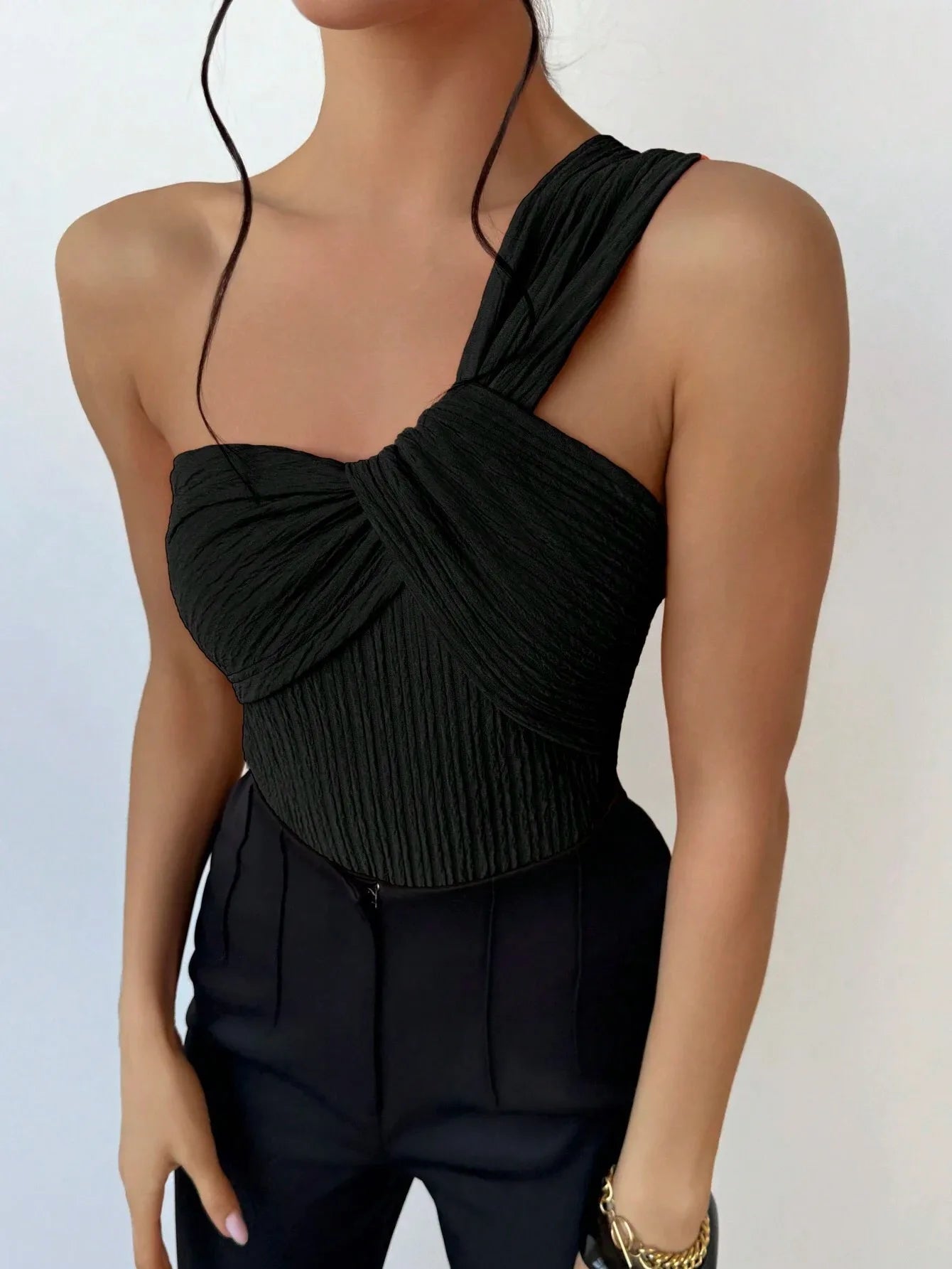 Traje de Baño Enterizo Un Hombro | Plisado Elegante y Sexy