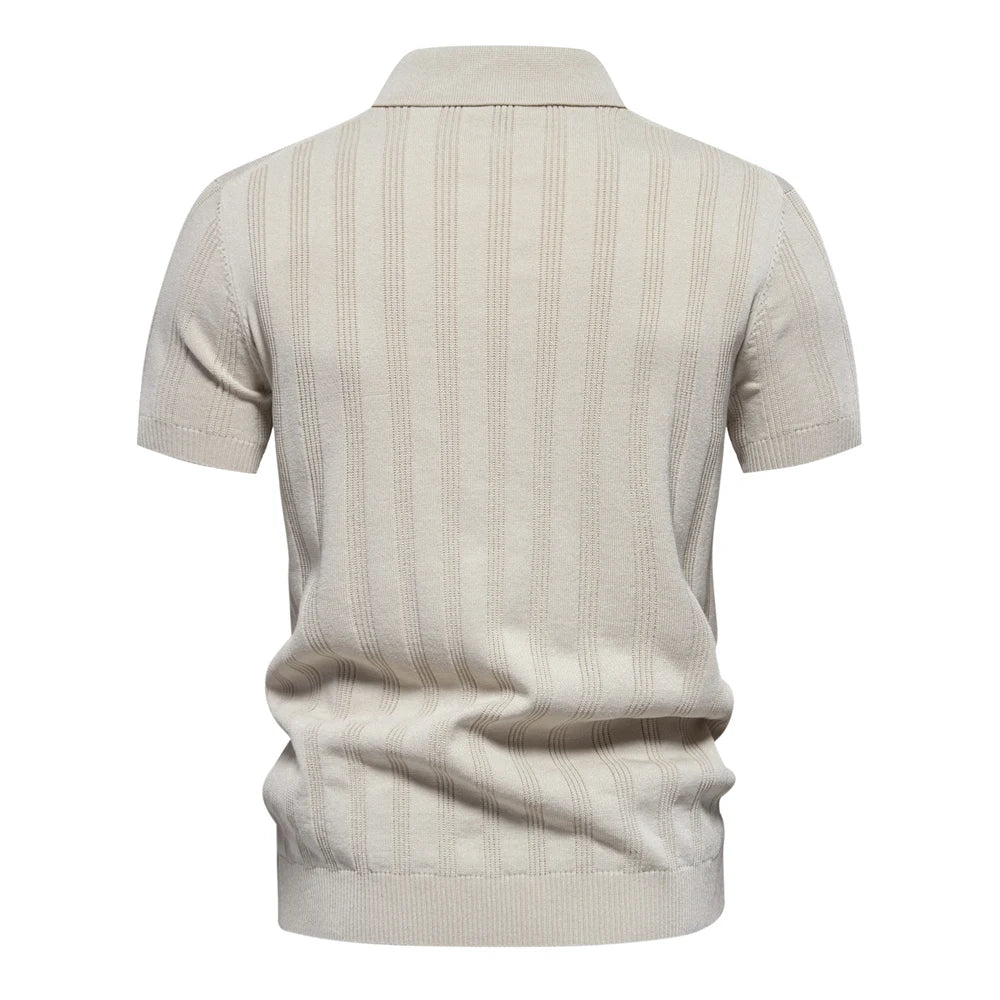 Polo Punto Acanalado Texturizado Hombre | Transpirable Fresco | Tallas S-XXL | Tico Trendy