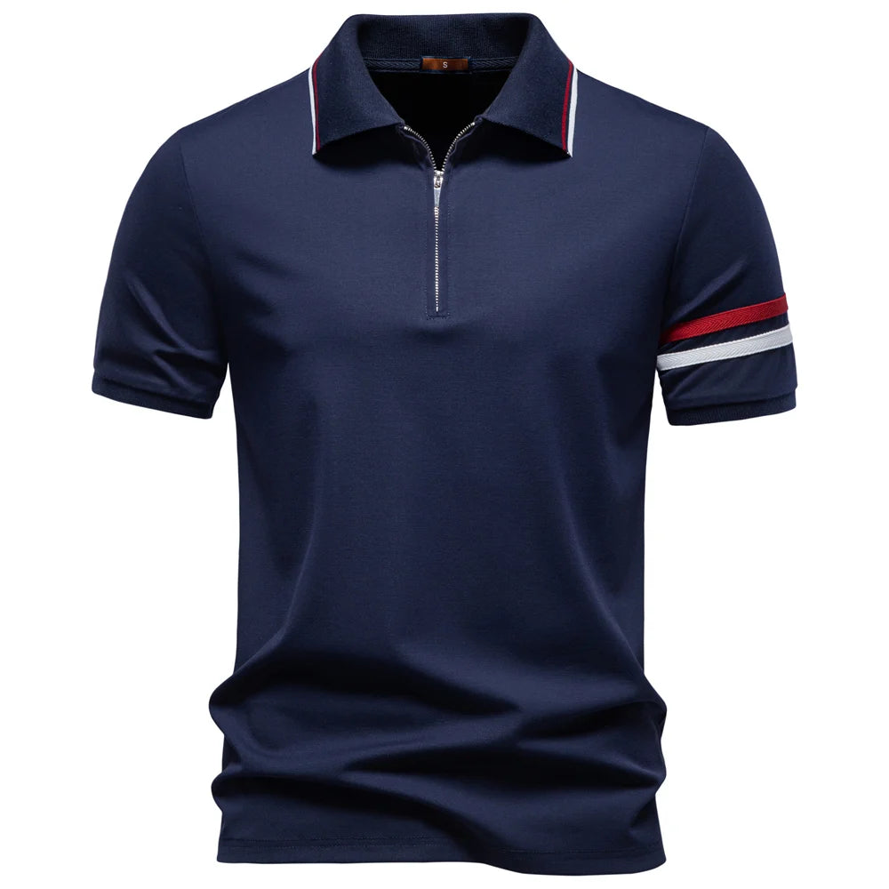 Polo Media Cremallera Ligero Hombre | Color Sólido Transpirable | Tallas S-XXL | Tico Trendy