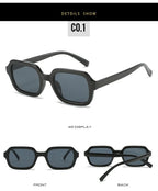 Gafas Sol Cuadradas Unisex Montura Pequeña Retro | A La Moda Popular UV400 Diseño