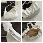 Dulce Bowknot Cool Girls bolsos para las axilas diseño plisado bolso de hombro tipo bandolera para mujer Simple suave Pu bolsos de mano para mujer