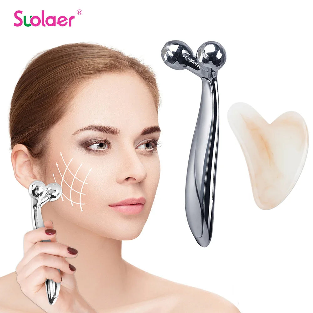 Masajeador Facial Rodillo 3D | Forma Y Rotación 360 Para Modelar | Belleza Y Relax