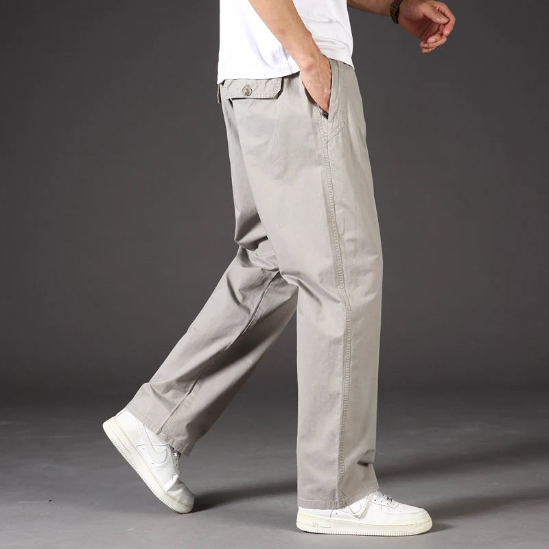 Pantalones Cargo para Hombre | Ajuste Relajado | Colores Negro y Caqui | Ticotrendy