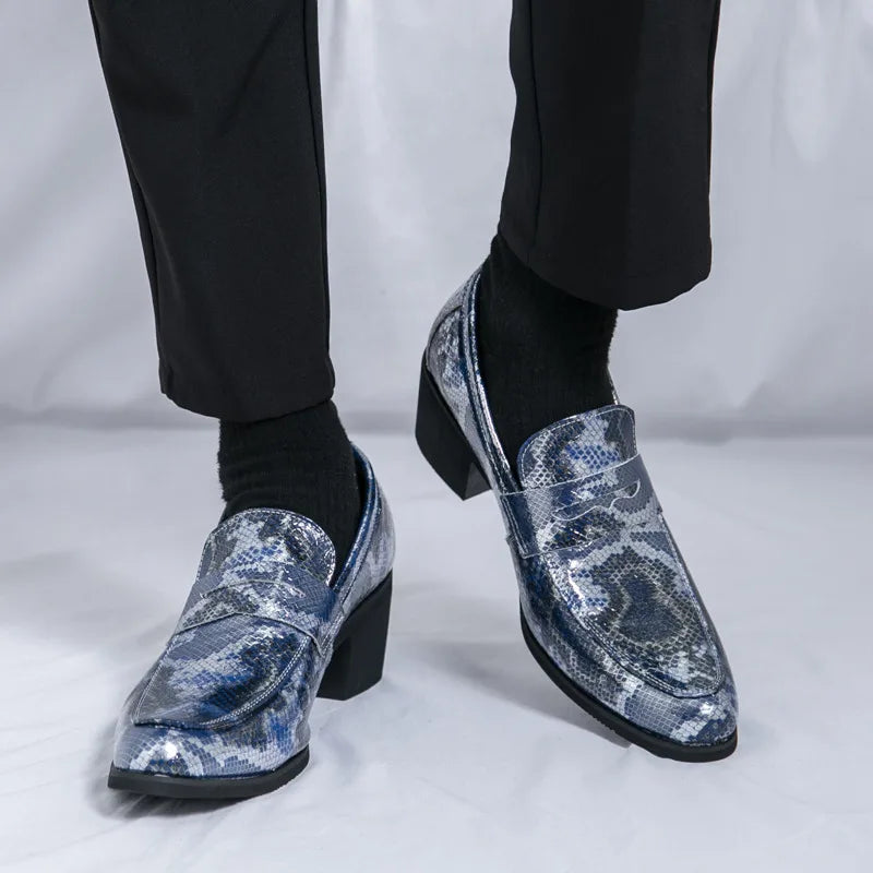 Zapatos Oxford Hombre Ticotrendy Piel Dividida Estampado Animal Sin Cordones | Elegantes