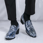 Zapatos Oxford Hombre Ticotrendy Piel Dividida Estampado Animal Sin Cordones | Elegantes