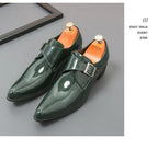 Mocasines Negros Lujo Hombre | Punta Puntiaguda Sin Cordones Zapatos Oxford Boda