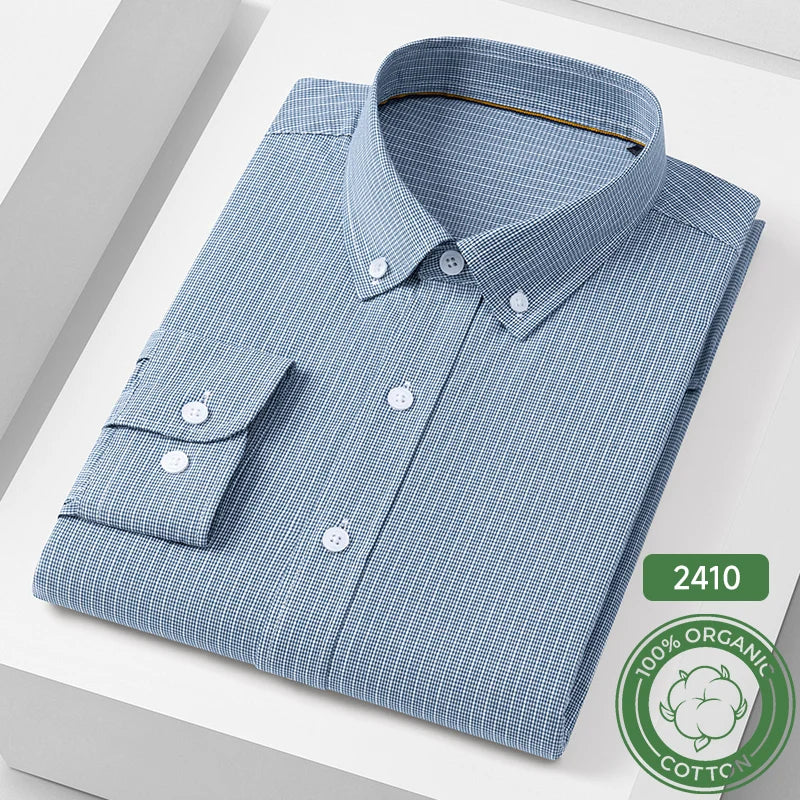 Camisa Rosa Pata de Gallo | 100% Algodón | Ajuste Formal | Top Clásico Hombre  | Ticotrendy