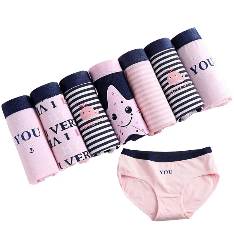 Bragas de Algodón Estampadas | Set de 7 Piezas