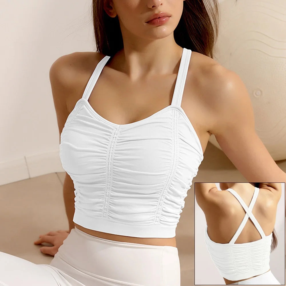 Top Sujetador Deportivo para Mujer | Cremallera Frontal y Realce | Top de Yoga y Fitness