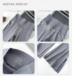 Pantalón Acampanado Curva Raya | Micro Flare Tobillo Dividido | Piel Tiburón Cintura Alta Sexy