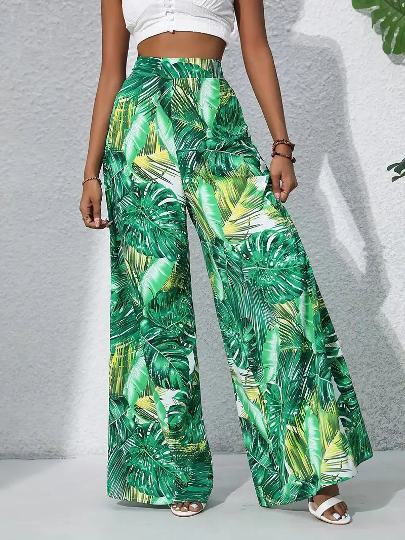 Pantalón Casual Estampado | Diseño Coreano Popular | Estilo Coreano Suelto