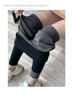 Mallas Piel Tiburón Estampado | Lana Cálida Levantador Glúteos | Sin Costuras Cintura Alta OI | Ticotrendy