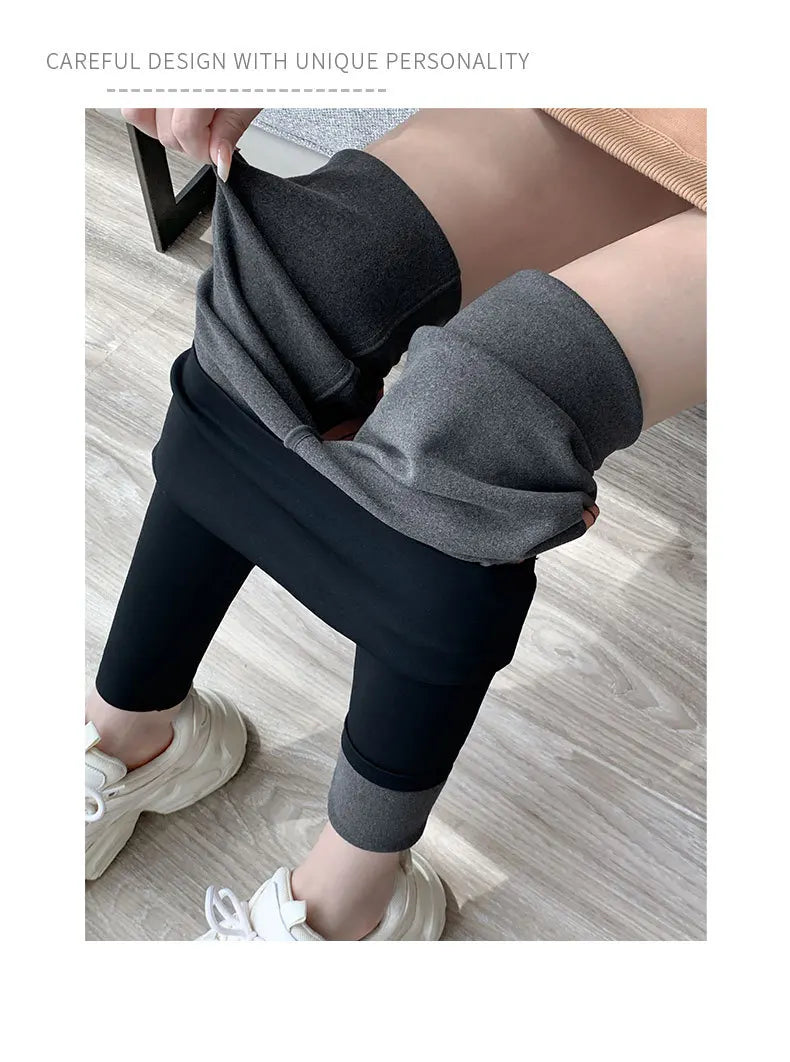 Mallas Piel Tiburón Estampado | Lana Cálida Levantador Glúteos | Sin Costuras Cintura Alta OI | Ticotrendy