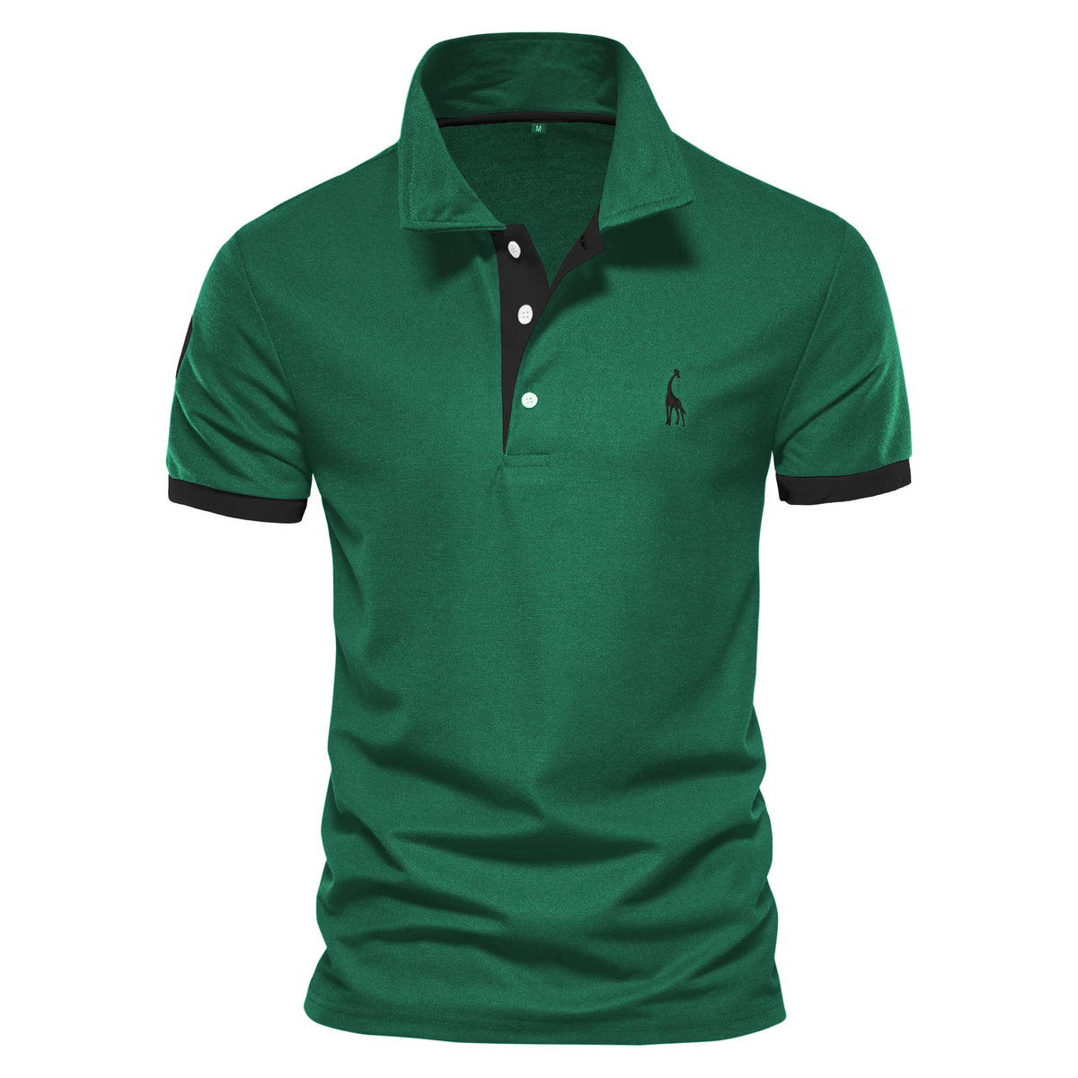 Polo Bordado Ajustado Hombre | Color Sólido Manga Corta | Tallas XS-5XL | Tico Trendy