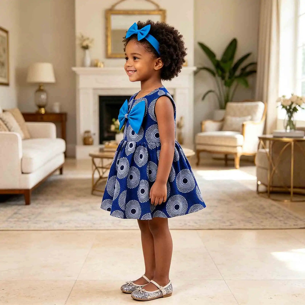 Vestido Algodón Lazo con Pañuelo Bebé Niña | Tallas XS-XXL | Tico Trendy