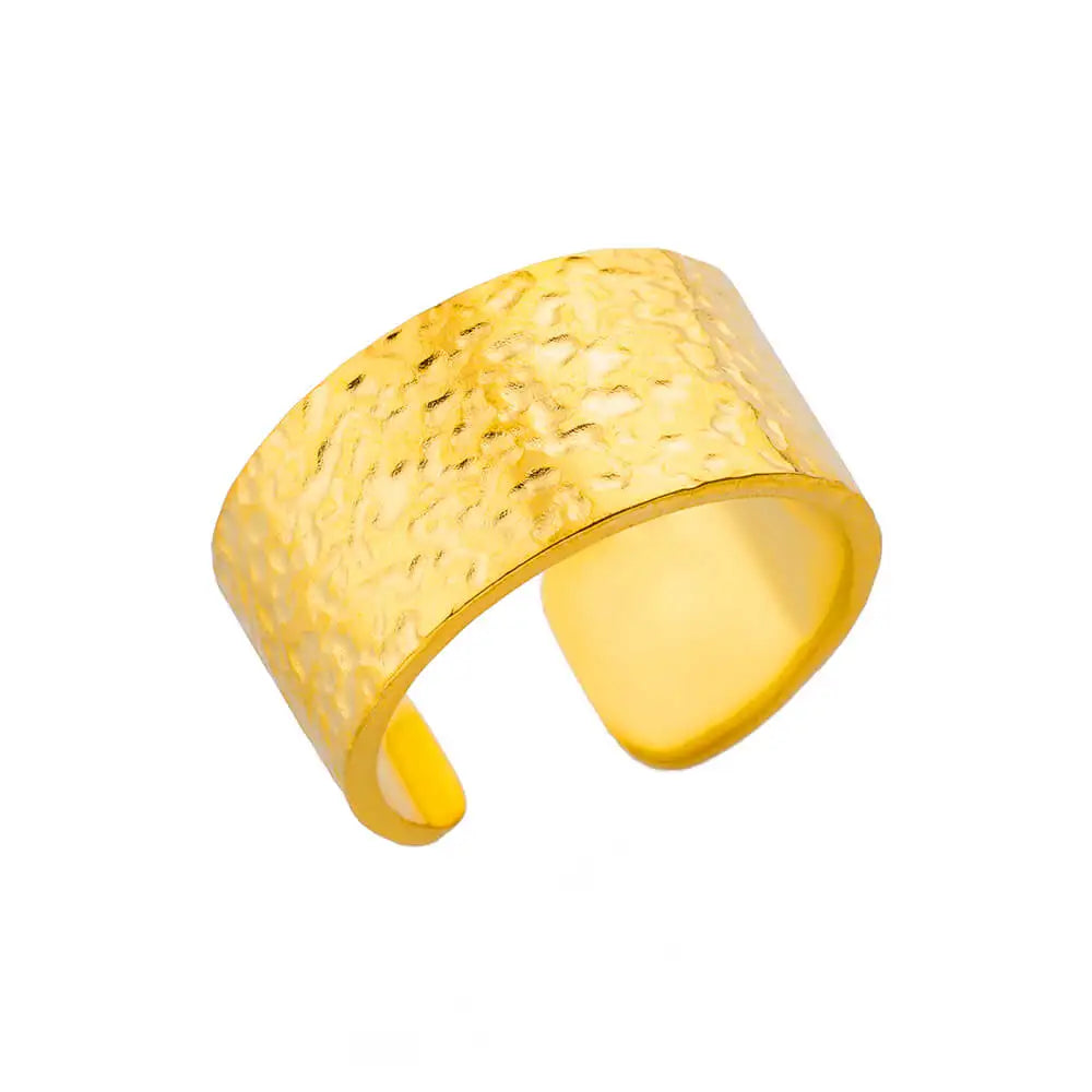 Anillo Trendy Hueco Vintage | Acero Inox | Joyería Pareja Boda | Lujo Y2K