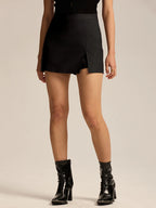 Minifalda-Short de Oficina | Cremallera y Cintura Alta