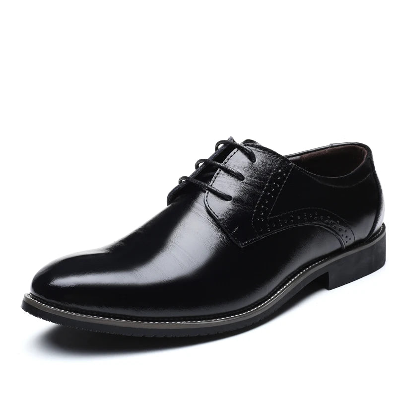 Zapatos Oxford de Cuero para Hombre | Nueva Suela Antideslizante | Ideal para Negocios y Bodas | Ticotrendy