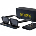 Gafas de Sol Polarizadas Caterside | Retro Cuadradas | Montura de Acetato | Unisex