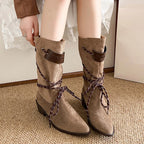 Botas Western | Tacón Grueso y Punta Puntiaguda | Estilo Retro