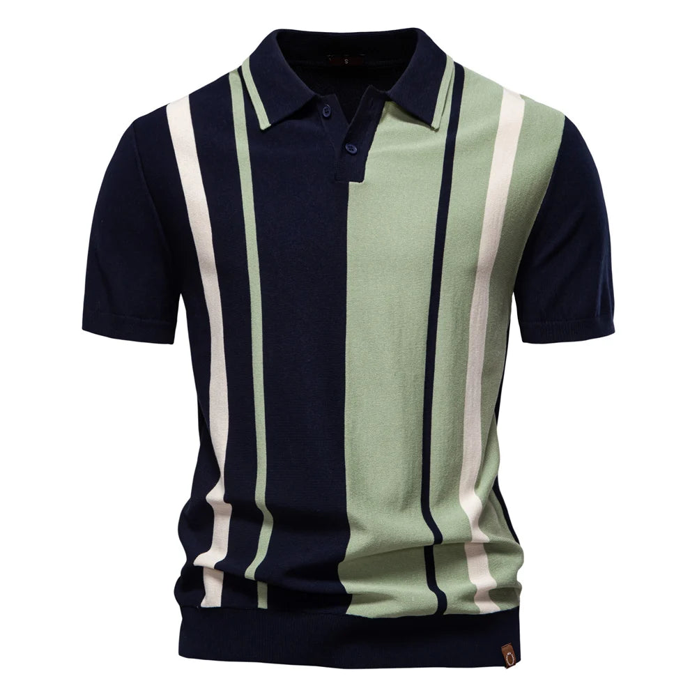 Polo Malla Rayas Transpirable Hombre | Elegante Informal | Tallas S-XXL | Tico Trendy