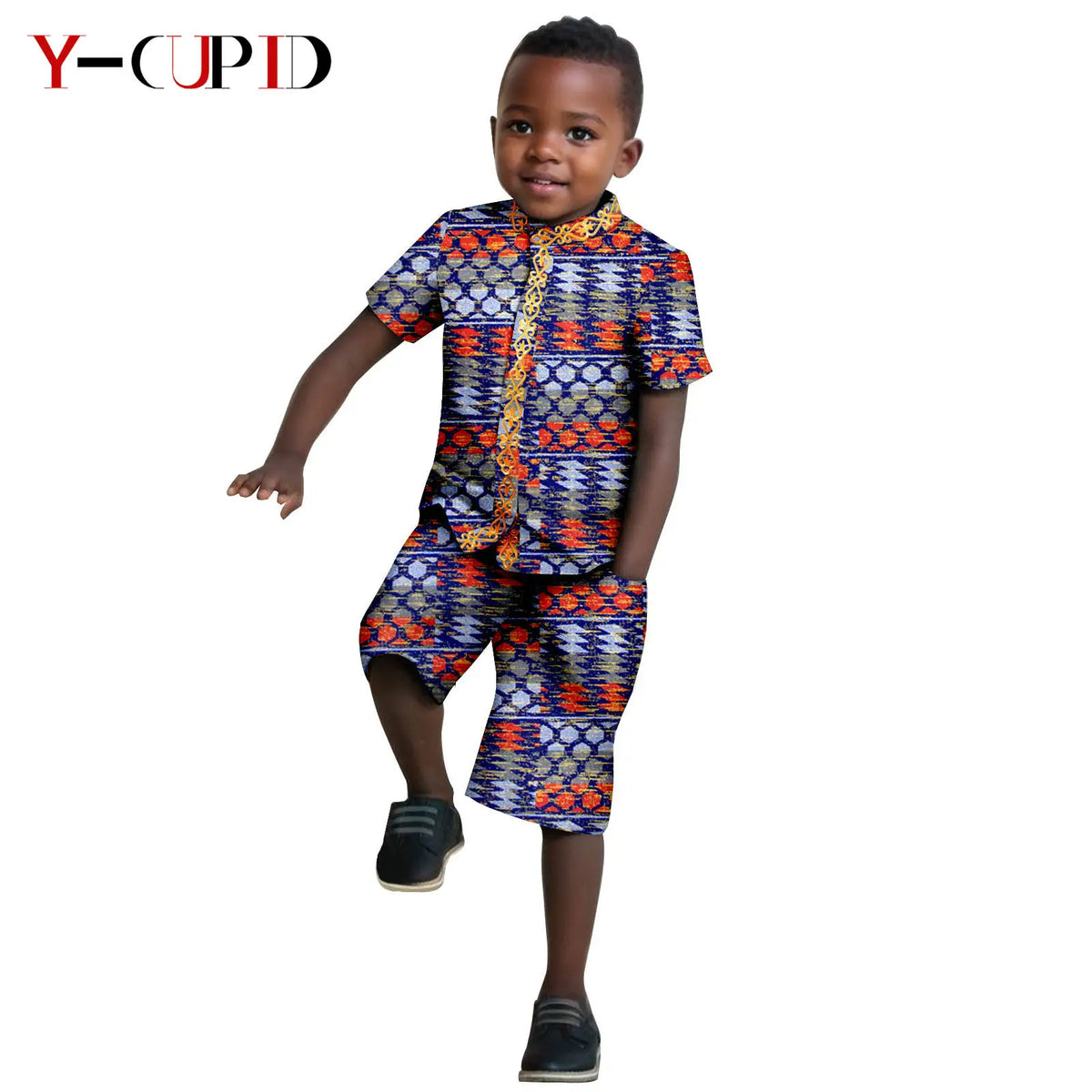 Conjunto Camisa Pantalón Corto Apliques Niño | Verano | Tallas XS-XXL | Tico Trendy