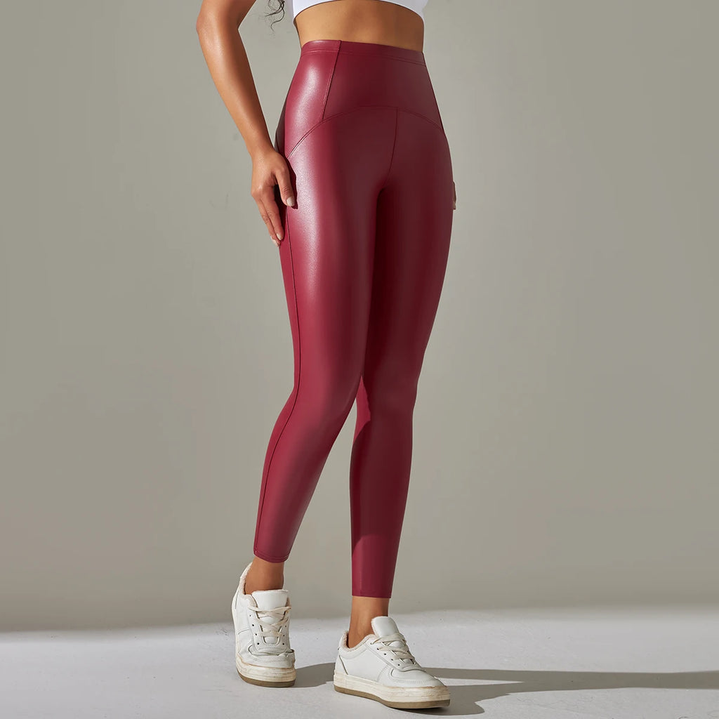 Pantalón Lápiz Alto Ticotrendy | Cuero PU Elástico | Otoño Invierno