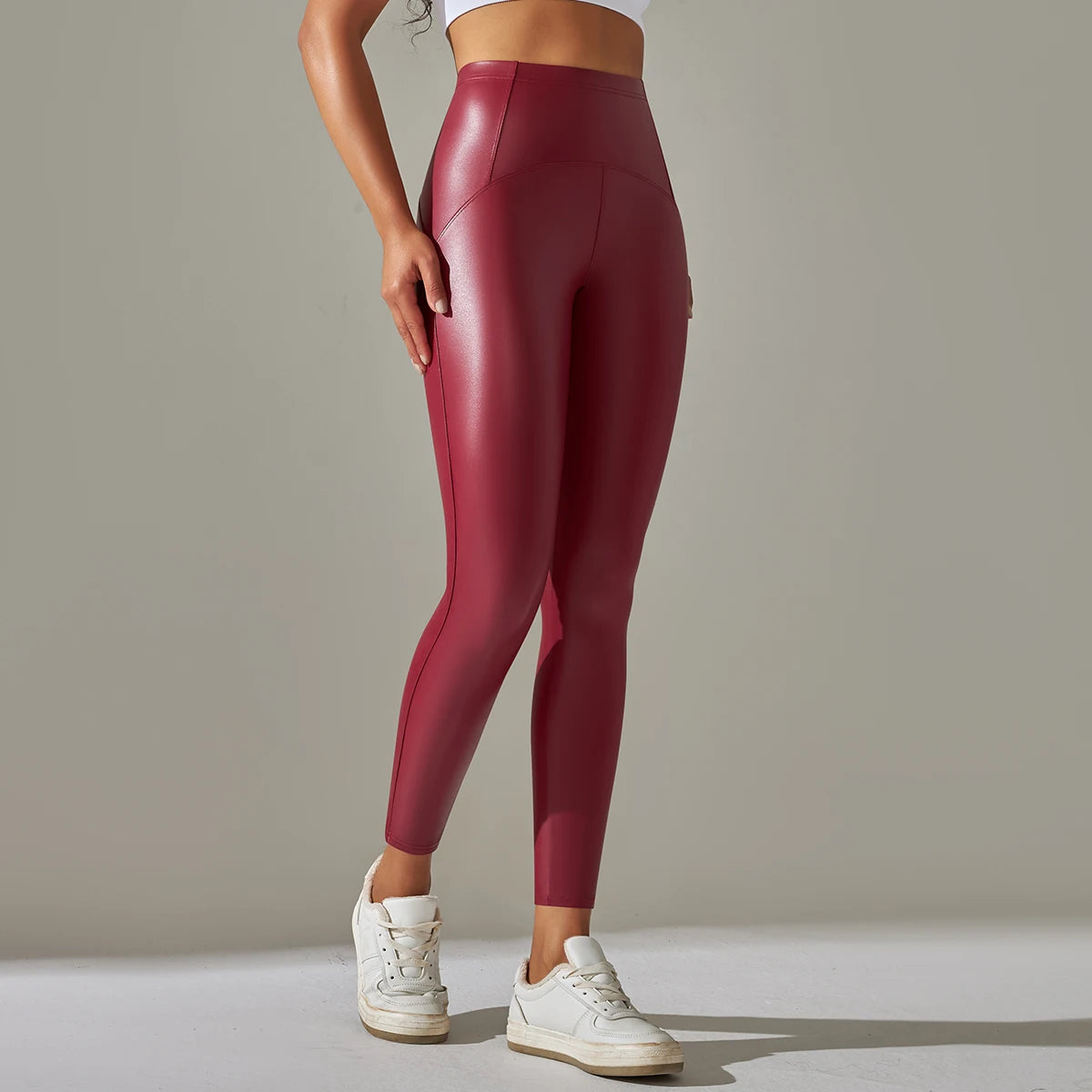 Pantalón Lápiz Alto Ticotrendy | Cuero PU Elástico | Otoño Invierno