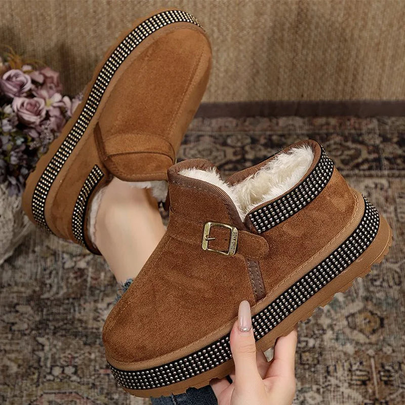 Botines de Plataforma Gruesa | Ante Sintético | Mujer
