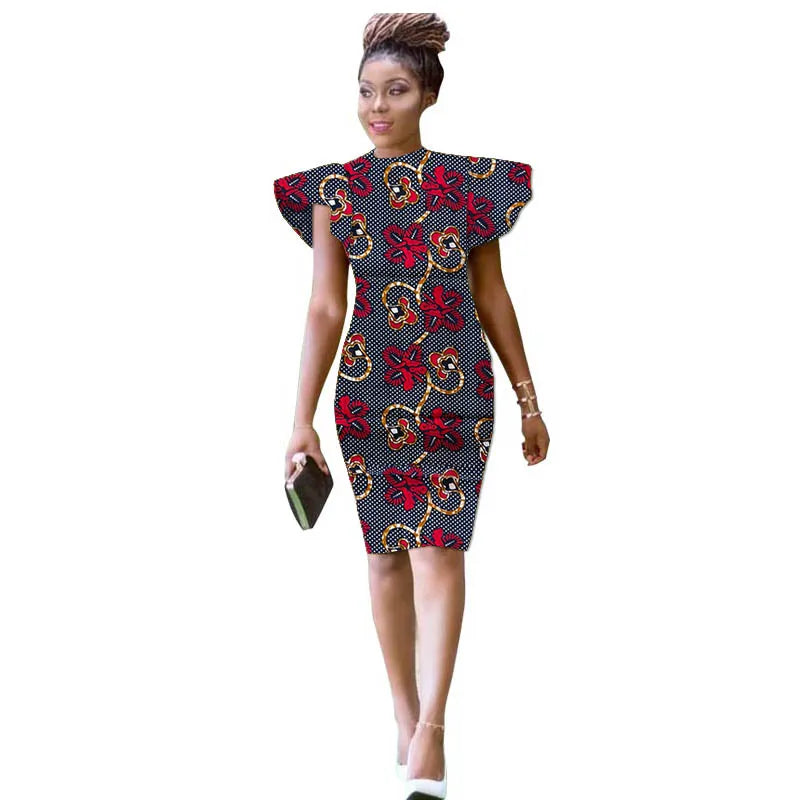Vestido Dashiki Africano hasta la Rodilla