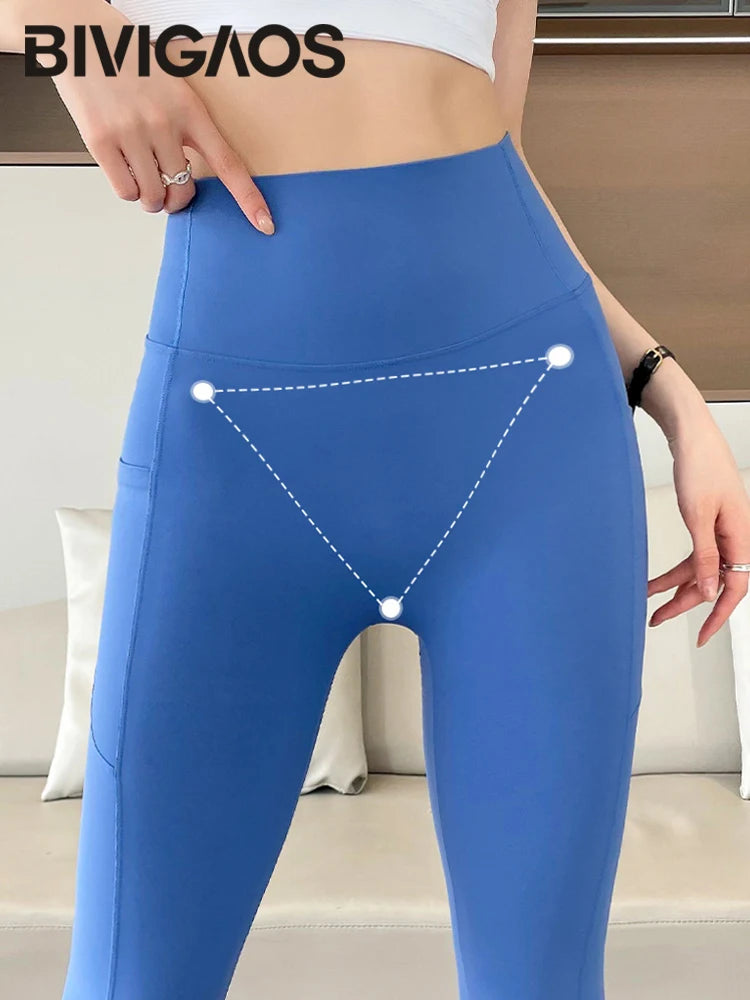 Leggings Piel Tiburón Bolsillo | Push Up Cintura Alta | Fitness Yoga Correr P-O | Ticotrendy