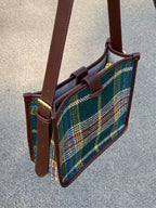 Bolso Hombro Mujer Retro A Cuadros Diario Casual