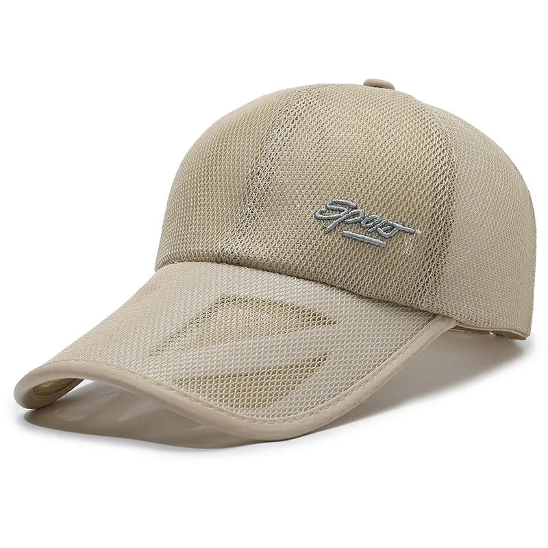 Gorra de Béisbol con Visera Larga y Malla Transpirable