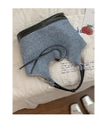Bolso de hombro Simple de gran capacidad para mujer, bolsos de mano femeninos de color de contraste, bolsos de axilas casuales, bolsos de mano de moda para damas