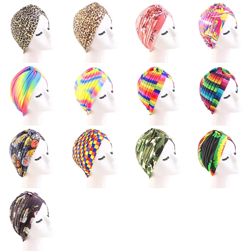 Turbante Hijab musulmán con estampado de volantes para mujer, gorro para envolver la cabeza, Hijab islámico árabe, abaya