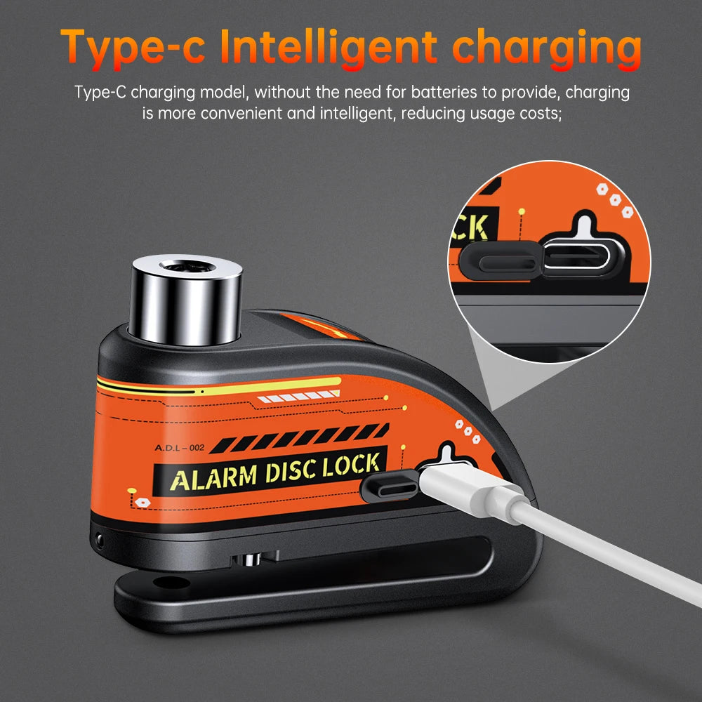 Candado de Disco para Motocicleta | Alarma de 120dB e Impermeable  | Ticotrendy