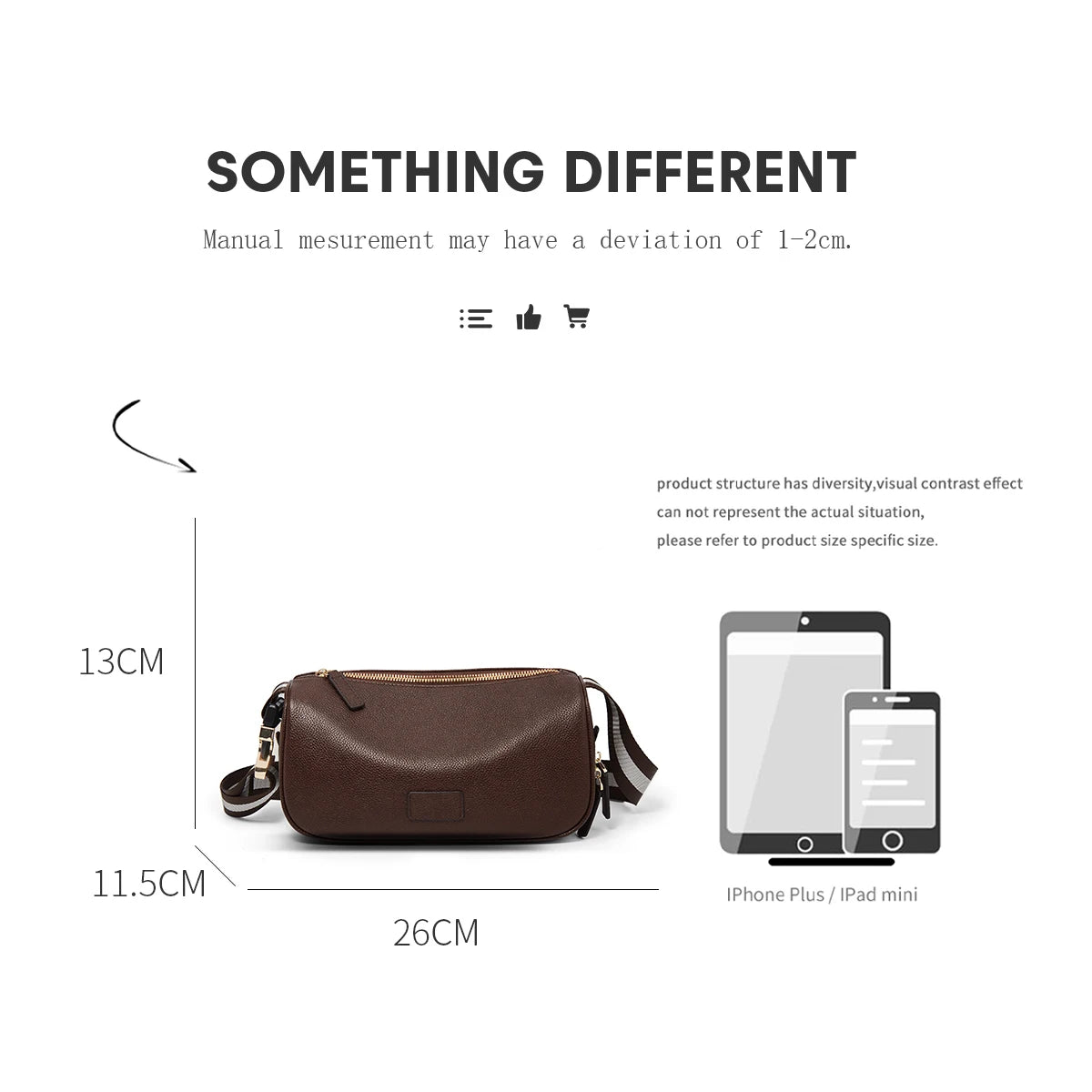 LAORENTOU, bandolera de piel auténtica para mujer, nuevo bolso cruzado para mujer, bolso de mano largo de diseño lujoso, bolso informal que combina con todo, 2025