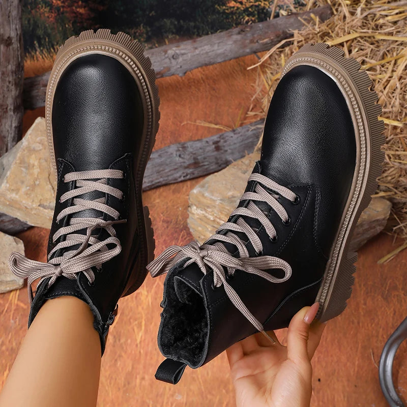 Botines de Plataforma con Cordones | Estilo Urbano Tico | Mujer