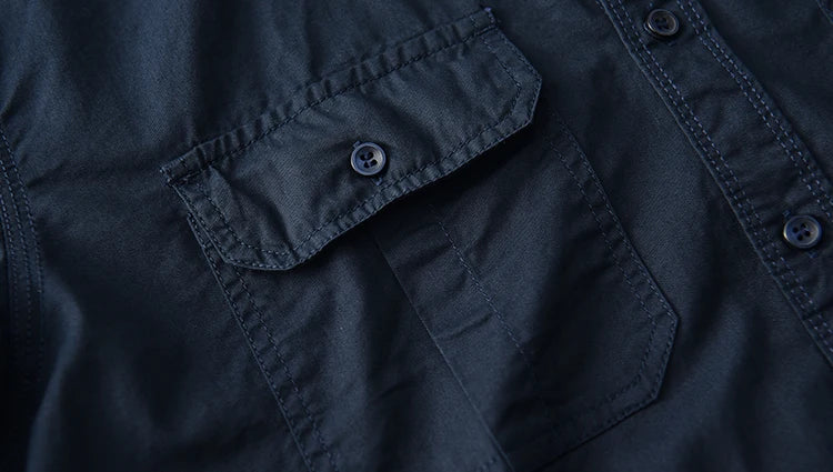Camisa Casual Hombre | Algodón Puro | Parches Tridimensionales | Manga Corta | Ticotrendy